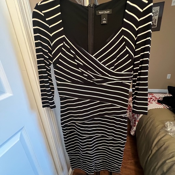White House Black Market Dresses & Skirts - Black and White Striped Dress